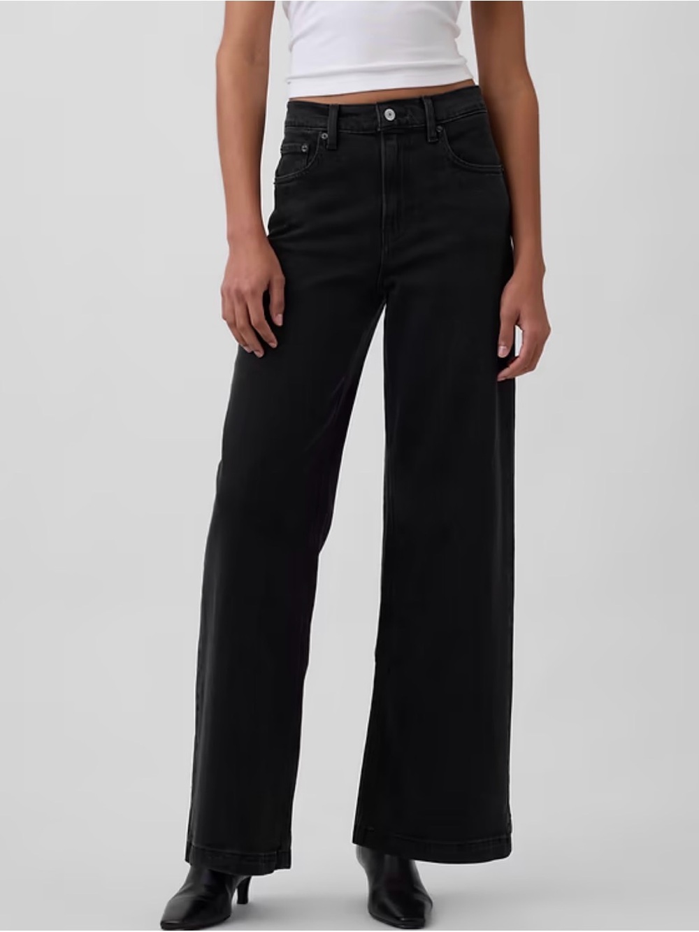 Gap High Rise Stride Wide-Leg Jeans size 28